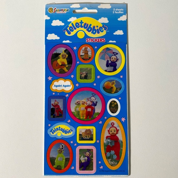 Vintage 90s Sandylion Teletubbies Stickers Sealed Pack (22M) - Picture 1 of 5